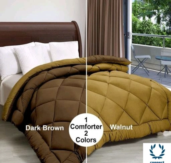 SIE STORE 250 GSM Luxury Premium Microfiber  Soft Reversable  DOUBLE BED (90*100 INCH) All Season Comforte_Blanket/RAJAI/Quilt(Cocoa Coffee &  Brown - Free Size, Microfabric, Rajai, Pack of1, Cocoa Coffee / Brown